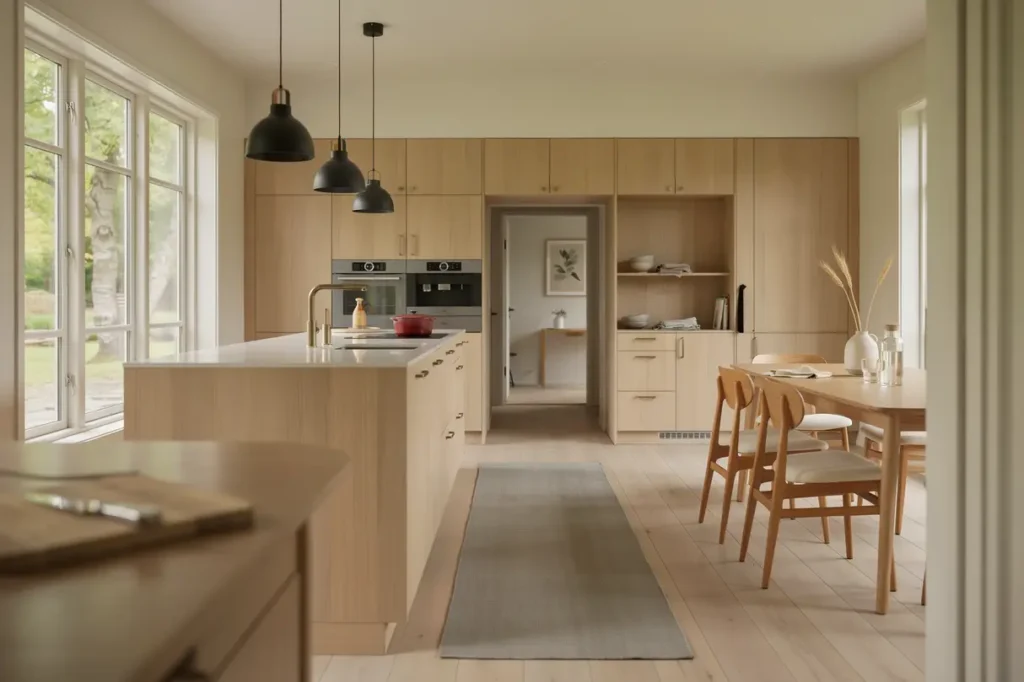 ombyggnation av k k och matplats i villa i margretelund